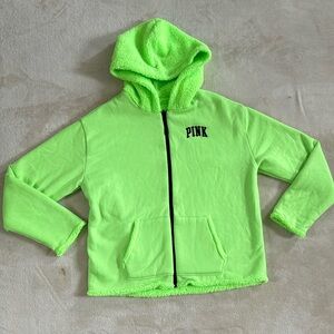 Pink Victoria Secret neon hoodie athletic